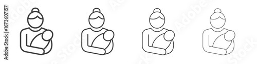 Postnatal care icon symbol. Vector isolated illustration.