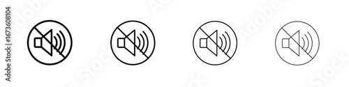 No sound sign symbol. Vector isolated illustration.