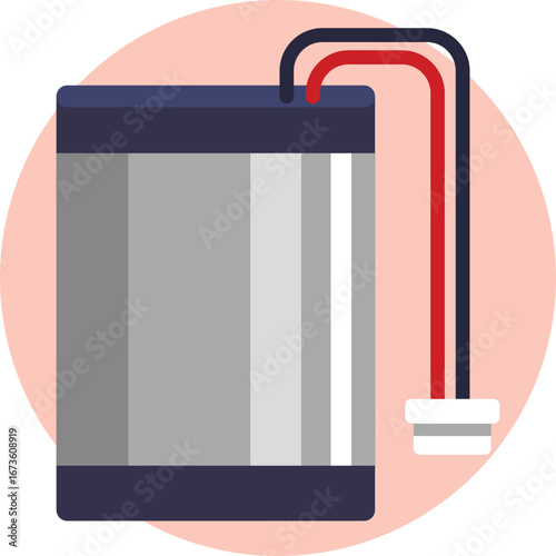A lightweight rechargeable lithium-polymer battery commonly used in drones and RC devices.