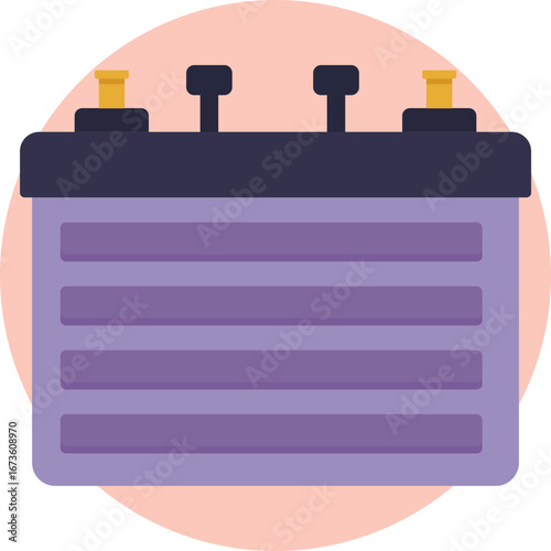 A rechargeable battery storing electrical energy for repeated use.