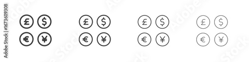 Money icon symbol. Vector isolated illustration.