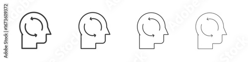 Memory recall icon symbol. Vector isolated illustration.