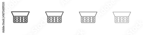 Makeup palette icon symbol. Vector isolated illustration.