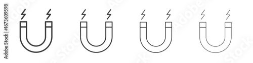 Magnet icon symbol. Vector isolated illustration.