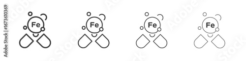 Iron capsule icon symbol. Vector isolated illustration.