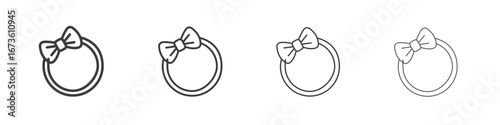 Hair tie icon symbol. Vector isolated illustration.