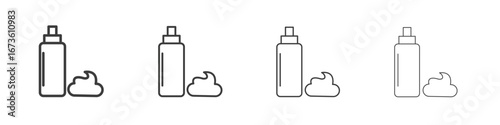 Hair mousse icon symbol. Vector isolated illustration.
