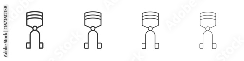 Eyelash curler icon symbol. Vector isolated illustration.