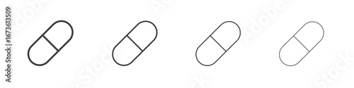 Capsule icon symbol. Vector isolated illustration.