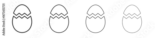 Broken egg icon symbol. Vector isolated illustration.