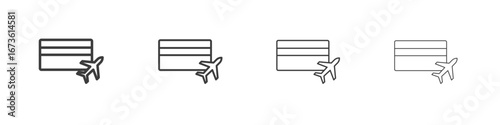 Air tickets icon symbol. Vector isolated illustration.