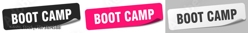 boot camp sticker. boot camp sticker set on white background