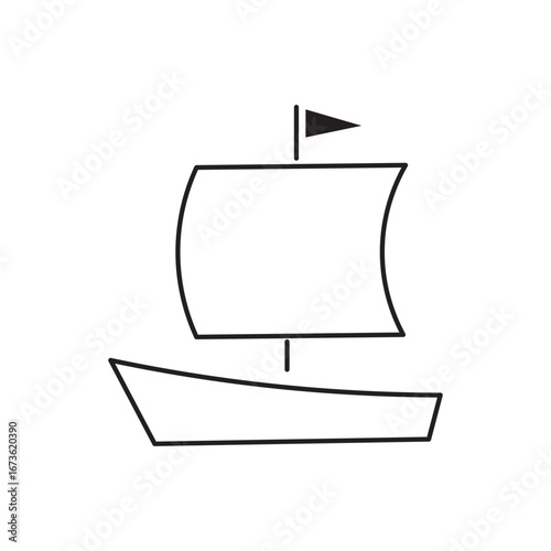 a black and white silhouette of a sailboatblack, boat, brand, icon, illustration, logo, profile, sail, sailboat, sea, vessel, water