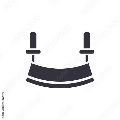 Stylized Image Depicting A Two Handled U Shaped Blade For Precise Cutting