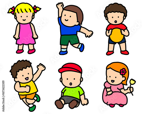 元気な子供たち　６人