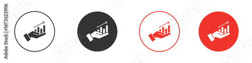 Growing profit icon symbol for your website design, logo, app, UI.