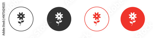 Flower icon symbol for your website design, logo, app, UI.