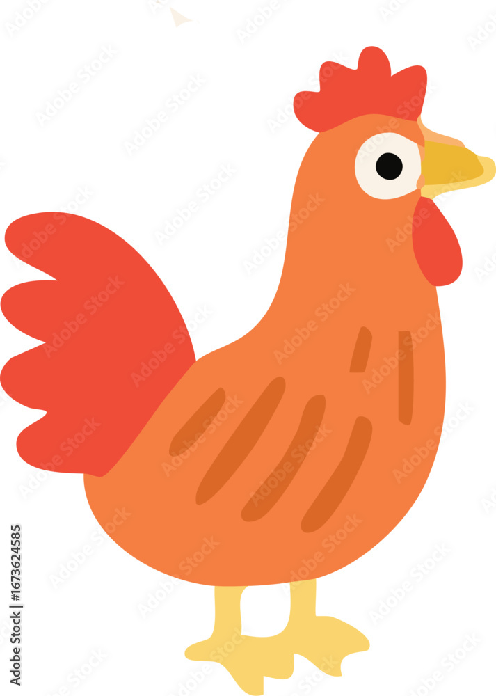 Fototapeta premium hen and rooster