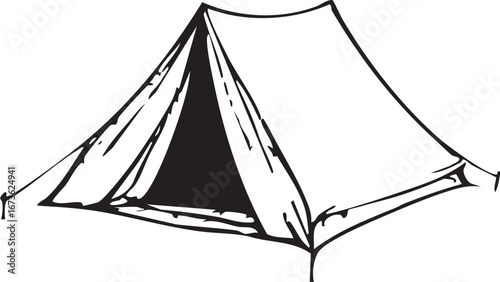 tent on a white background