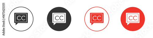 Closed caption icon symbol for your website design, logo, app, UI.