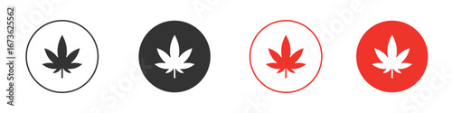 Cannabis leaf icon symbol for your website design, logo, app, UI.