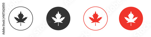Autumn leaf canadian icon symbol for your website design, logo, app, UI.