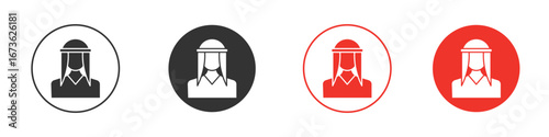 Arabic man icon symbol for your website design, logo, app, UI.