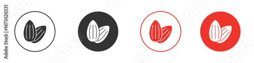 Almond icon symbol for your website design, logo, app, UI.