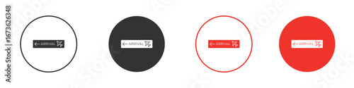 Airport arrival sign symbol for your website design, logo, app, UI.