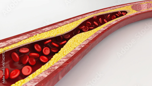 Wallpaper Mural Atherosclerosis with cholesterol blood or plaque in vessel cause of coronary artery disease Torontodigital.ca