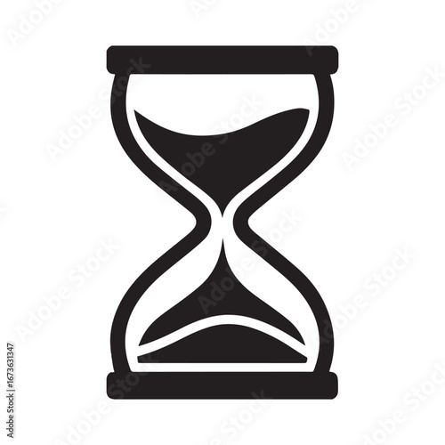 hourglass with flowing sand icon vector illustration
