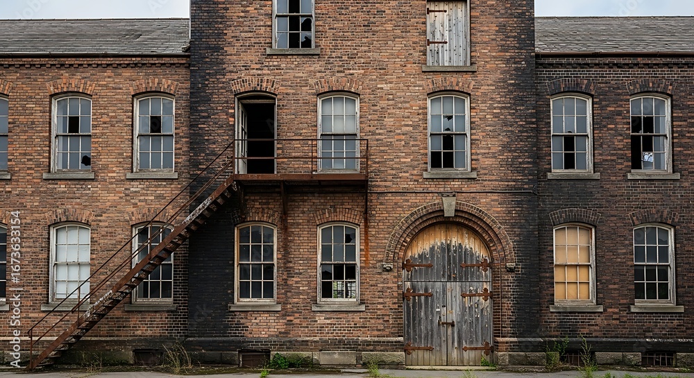 Fototapeta premium Abandoned Brick Factory Buildings.