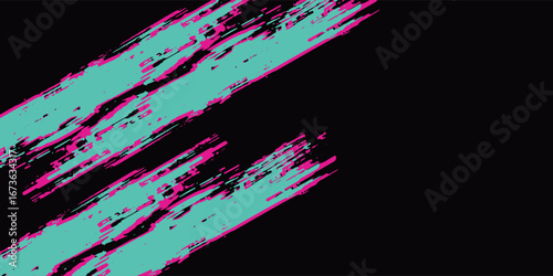 Car sticker wrap banner abstract sporty lines pink blue greenish grunge color combination brush storm thunder pattern racing motorsport.