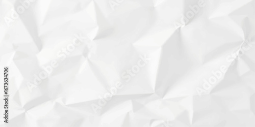 A close-up of a white, textured paper sheet with a rough, crumpled surface and many deep wrinkles and creases