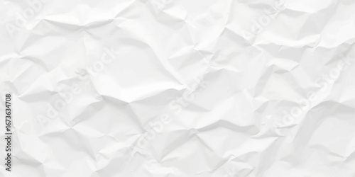 A crumpled white sheet of paper with a detailed texture