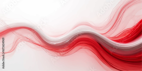 Abstract red background with flowing curves, a texture of light and shadow, and a smooth, artistic feel