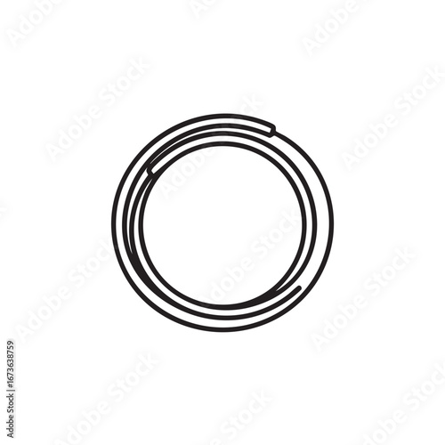 A line icon of a key ring.