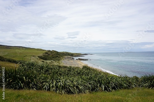 Oreti Beachから見るタスマン海　ニュージーランド