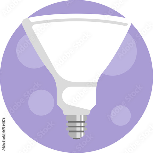 Reflector bulb designed for directional lighting, often used in spotlights or floodlights.