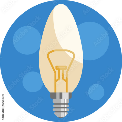 Electric bulb icon used for lighting or energy concepts.