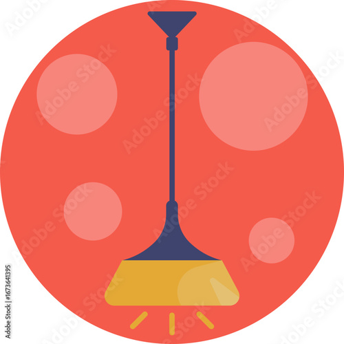 A single overhead lamp designed to provide focused illumination.