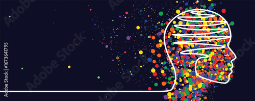 Abstract network and artificial intelligence background