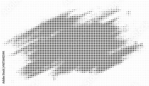 Halftone pattern creates a stylish visual texture, showcasing a fade from dense black circles to sparse dots on a clean white backdrop, resulting in a modern effect