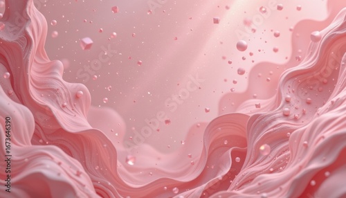 powdery rose fade theme with rosy powder with subtle gray, dreamy radial rose glow, light glitter overlay, wide dreamy panorama, gentle and warm