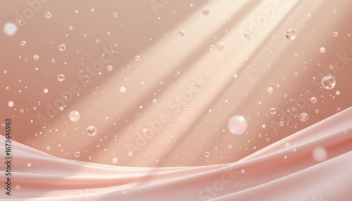 powdery rose fade theme with muted blush with warm beige, diagonal rose to cream sweep, transparent glowing dots, floating airy perspective, peaceful and glowing