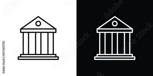 Bank icon Illustration. Vector Graphic. EPS 10