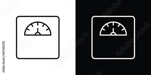 Weight scale icon Illustration. Vector Graphic. EPS 10