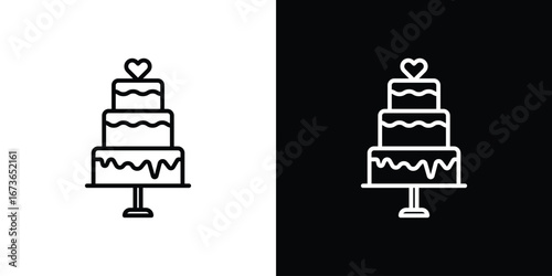 Wedding cake icon Illustration. Vector Graphic. EPS 10