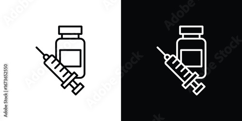 Vaccination icon Illustration. Vector Graphic. EPS 10