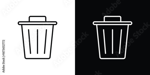 Trash icon Illustration. Vector Graphic. EPS 10